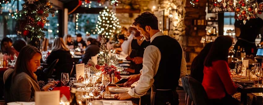 Service de fêtes au restaurant